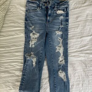 dark American eagle skinny jeans